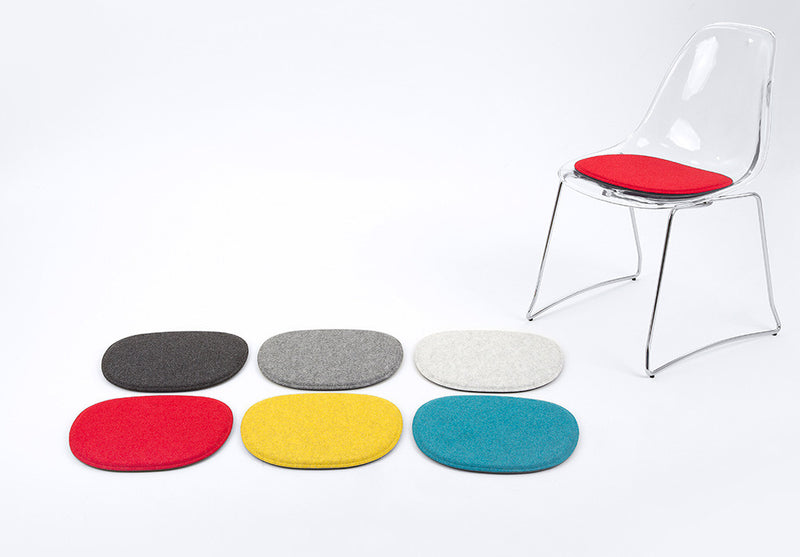 Modern Maharam Kvadrat Wool side chair seat pads for stack chair