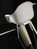 Solid white Slice modern armchair 