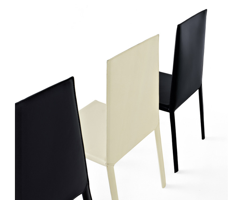 Shop For Sleek Minimal Leather Upholstered Italian Chair | 212Concept