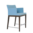 Dynamic Large Size Arm Stool With Wooden Legs | 212Concept