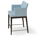 Dynamic Large Size Arm Stool With Wooden Legs | 212Concept