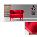 Buy Curvy Rounded Arms Wide Red Lounge Chair | 212Concept