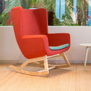 Arca Lounge High Back Chair w/Wood Base