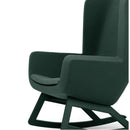 Arca Lounge High Back Chair w/Wood Base