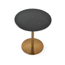 Ares End Table with Gold Brass