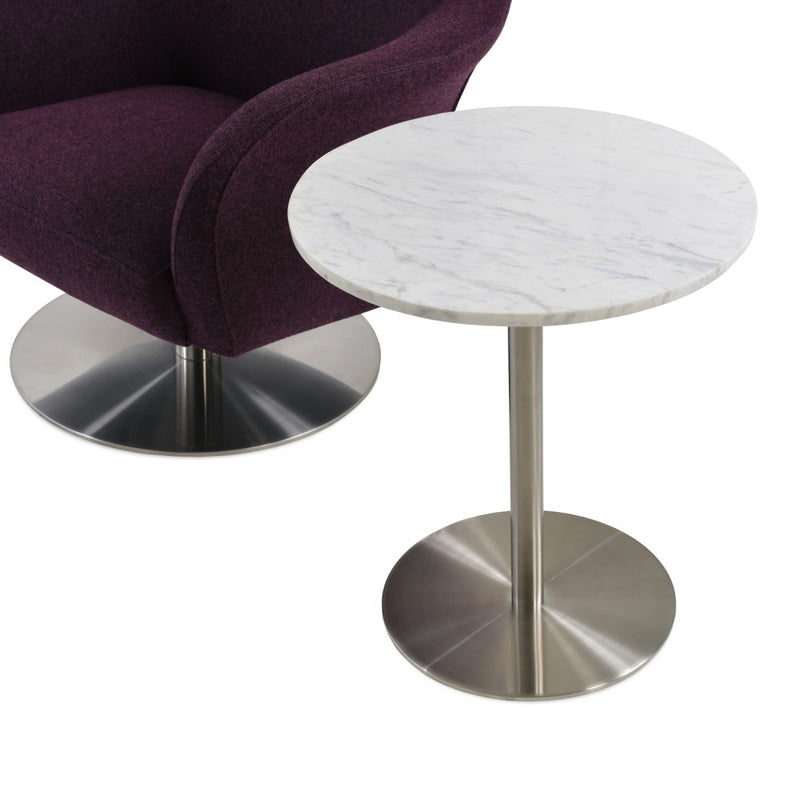 Ares End Table with Stainless Steel