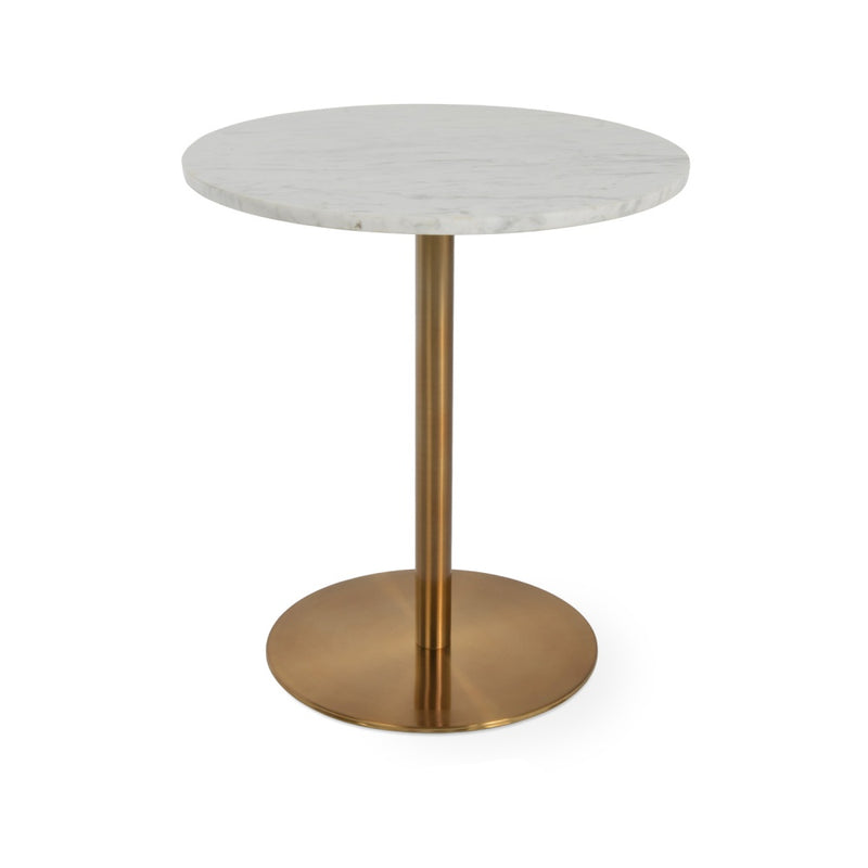 Ares End Table with Gold Brass