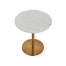 Ares End Table with Gold Brass