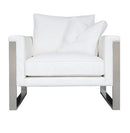 Boston modern armchair in Ivory 