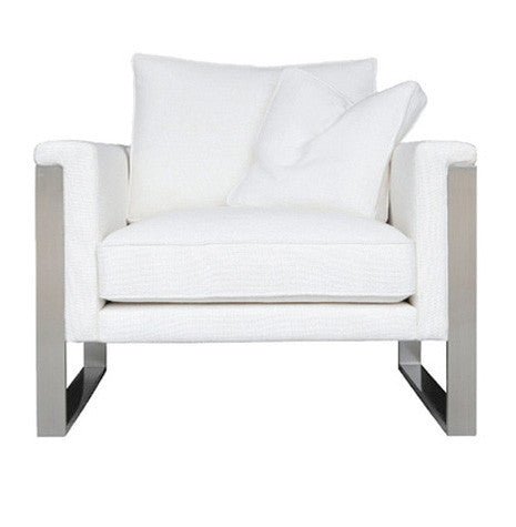 Boston modern armchair in Ivory 