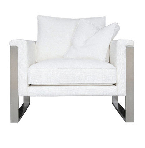 Boston modern armchair in Ivory 