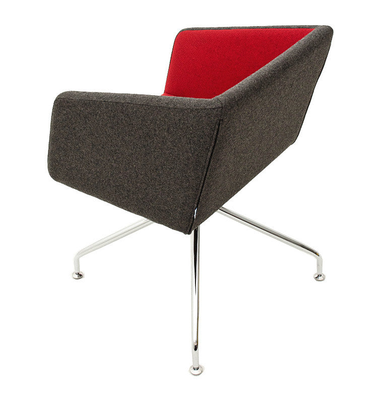 Buy Box Swivel Armchair Red and Black | 212Concept