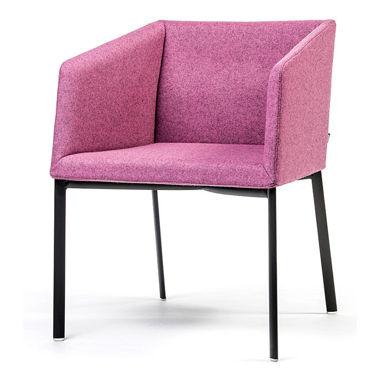 Buy Box 4-Leg Armchair in purple Fabric | 212Concept