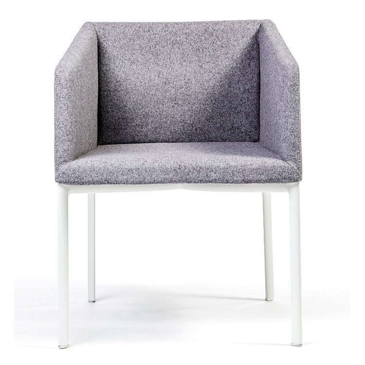 Buy Box 4-Leg Armchair in Grey Fabric | 212Concept