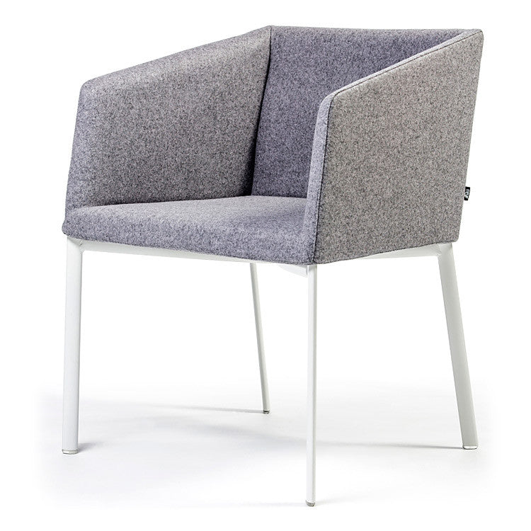 Buy Box 4-Leg Armchair in Grey Fabric | 212Concept