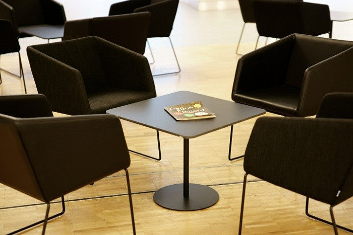 Buy Box Slide Armchair in Black Leather | 212Concept