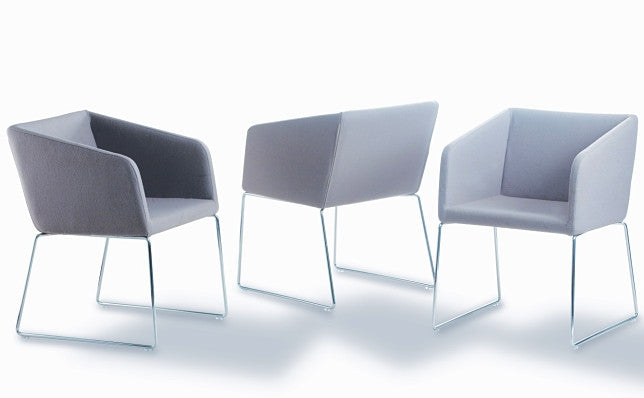 Buy Box Slide Armchair in Grey Wool Fabric | 212Concept