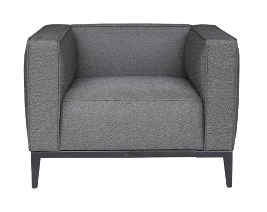 Grey brick California modern armchair