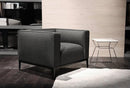 California modern armchair in black pepper