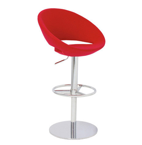 Crescent Barstool with Piston Stool