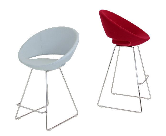 Crescent Stool Red and White