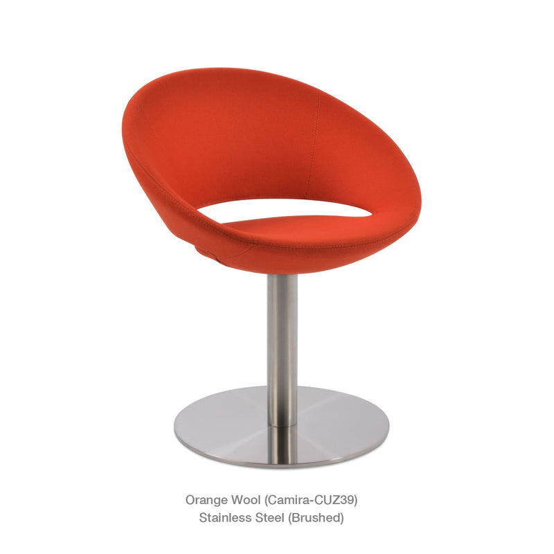 Crescent Round Swivel Chair
