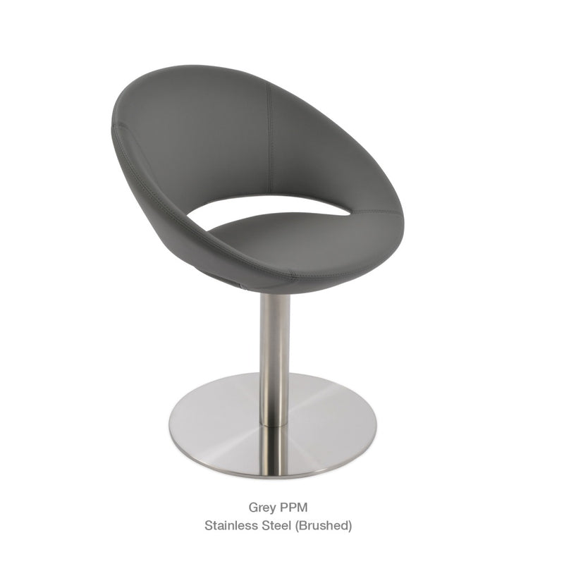 Crescent Round Swivel Chair