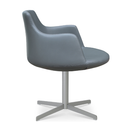 Buy 4-Star Brushed Nickel Base Round Armchair | 212Concept