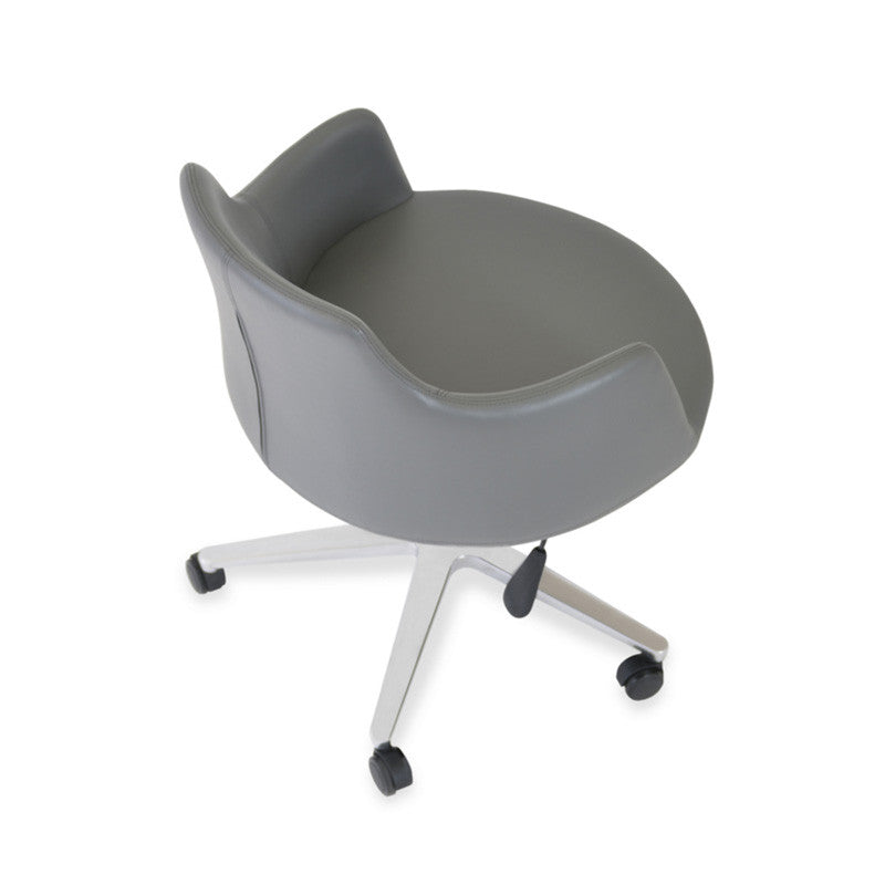 Shop For Curvy Round Shell Upholstered Dervish Task Chair | 212Concept