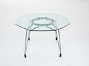 Diamond shape table with chrome base