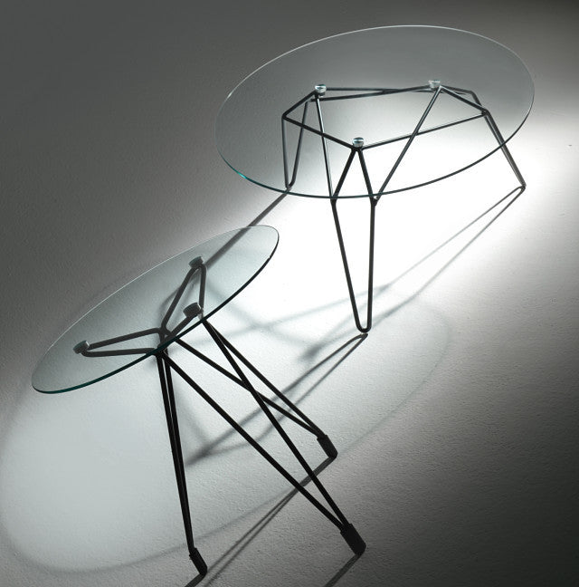 modern glass end table