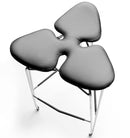 Diamond Barstool with black leather seat