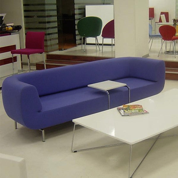 Durgu Modern two seater sofa in blue fabric