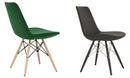 Eiffel MW modern dining chair with black and green upholstery 