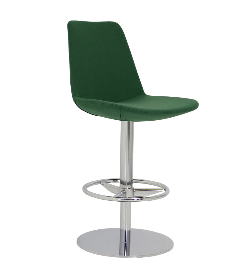 Green Eiffel Piston modern barstool swivel base 