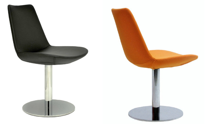 Eiffel modern swivel chairs with steel base 