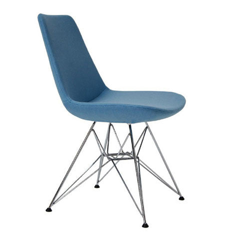 Buy Eiffel Tower modern dining chair in sky blue wool | 212Concept