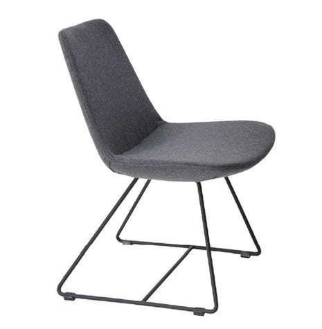 Eiffel Wire chair with dark grey wool