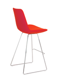 Orange Eiffel Wire modern barstool