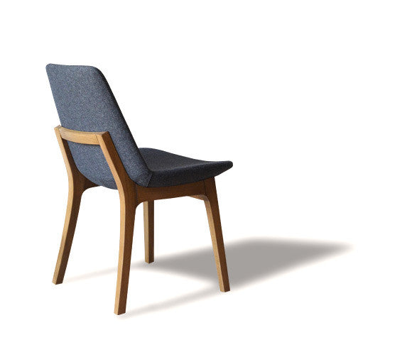 Eiffel Wood Chair Dark Grey Wool