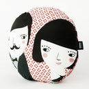 Modern Folk Inspired Print Red Pillow | 212Concept