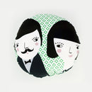 Modern Folk Inspired Print Green Pillow | 212Concept