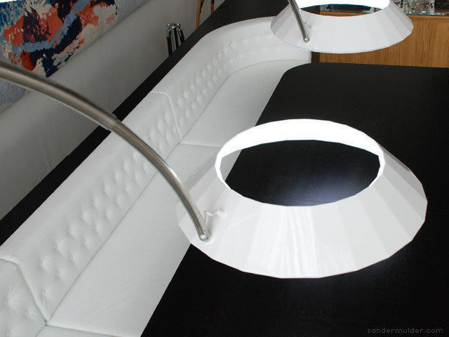 Modern Round Halo Floor Light White Color top view | 212Concept