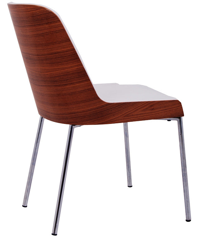 Buy Hudson Side Chair with Modern Curved Walnut Frame | 212Concept