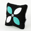 Jade and black modern throw pillow