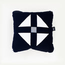 Modern sofa throw pillow in black and white