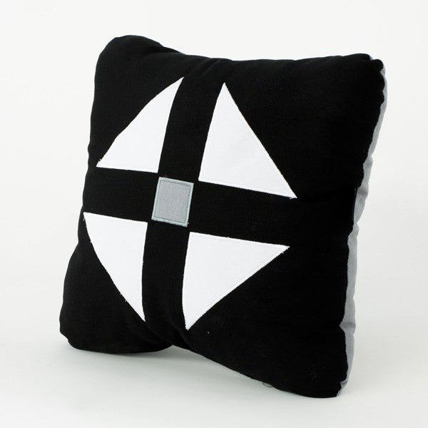 Black and white modern square sofa pillow