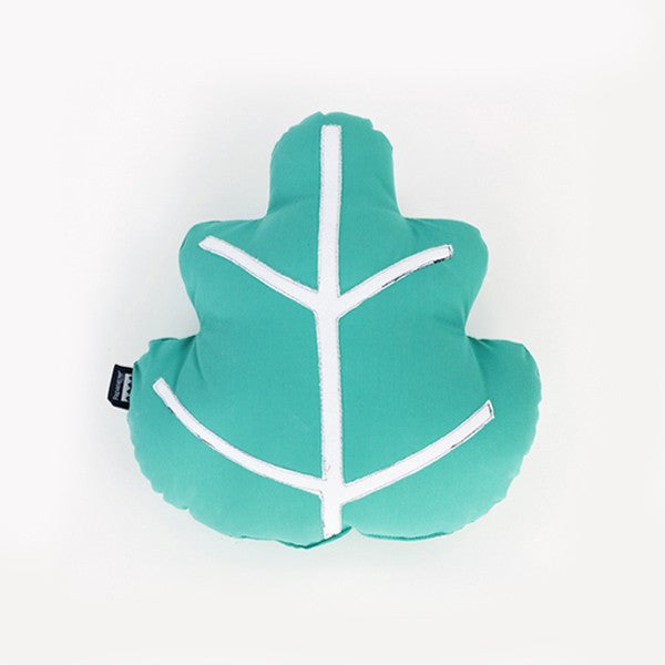 Modern Organic Leaf Design Green Pillow