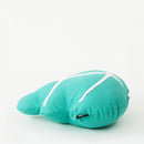 Modern Organic Leaf Design Green Pillow Side Image