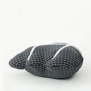 Modern Organic Leaf Design Black/White Pillow Side Image